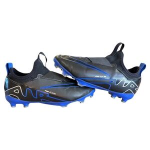 Nike Air Zoom Mercurial Laceless Cleats Black Blue FG - Youth Size 2.5Y